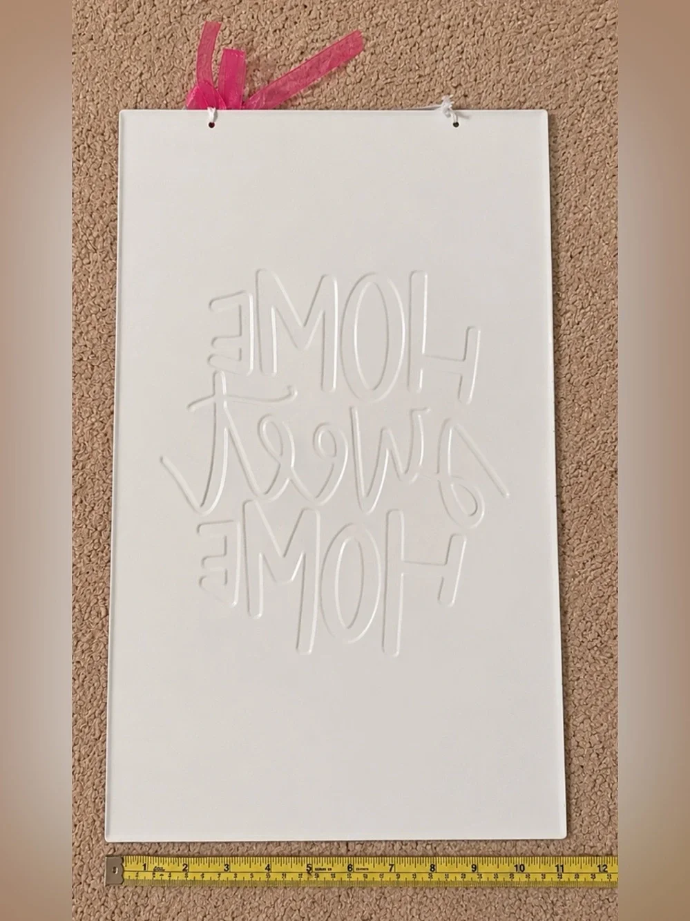 Home Sweet Home Floral Leopard Print Hanging Wall Sign | Pink & Black